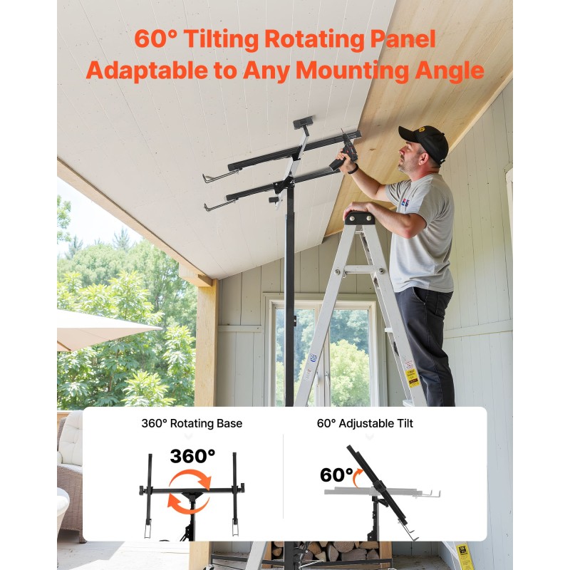 Kipsilevynostin teräsrunkoinen 68 kg kantavuus säädettävä teleskooppivarsi 3353 mm korkeus lukittavat pyörät