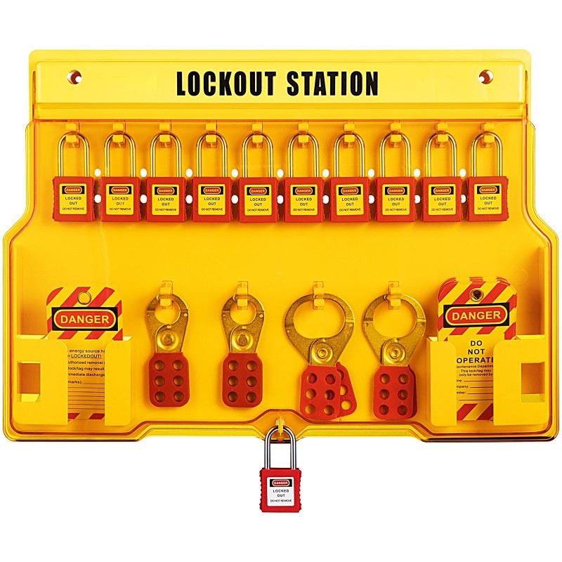 Lukitus ja merkintäpakkaus 58 osaa sähkö ja konehuoltoon polypropeeninen lukitusasema