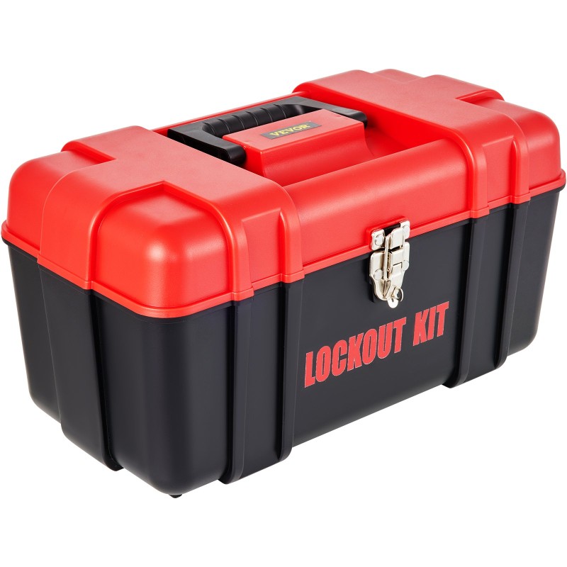 42-osainen lukitus- ja merkintäsarja sähkö- ja konehuoltoon riippulukoilla