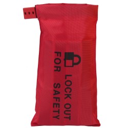 Lukitus ja merkintäsarja 59 osaa keltainen ripustettava laatikko 12 termoplastista turvalukkoa