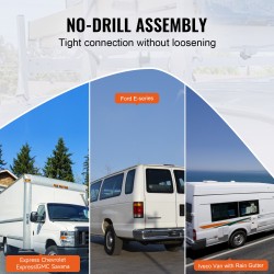 Galvanoitu teräs kattoteline täysikokoiselle pakettiautolle kolme poikkipalkkia sadevesikourukiinnitys kolmesataaneljäkymmenen