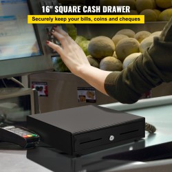 Kassalaatikko teräsrunko muovinen lokerikko viisi setelolokeroa kahdeksan kolikkolokeroa avainlukko