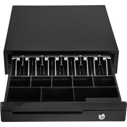 Kassalipas teräsrunko ABS-muoviset lokerot 5 setelolokeroa 8 kolikkolokeroa 12 V