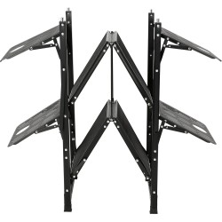 Taitettava retkikeittiöpöytä yhdestä osasta alumiini ja rautarunko kantolaukulla 4 sivupöytää 2 hyllyä