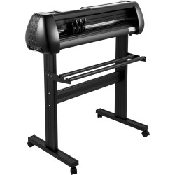 Vinyylileikkuri 28-tuumainen säädettävä nopeus ja voima lattiatelineellä mukana 5 vinyylirullaa