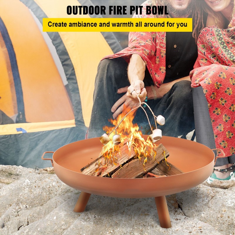 Tulipesäkulho maalattua hiiliterästä 77 cm halkaisija 15 cm syvyys kantokahvoilla vedenpoistoaukolla