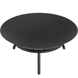 Tulikulho mustaksi maalattu hiiliteräs 55,5 cm halkaisija 12 cm syvä ulkokäyttöön