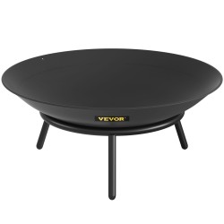 Tulikulho mustaksi maalattu hiiliteräs 55,5 cm halkaisija 12 cm syvä ulkokäyttöön