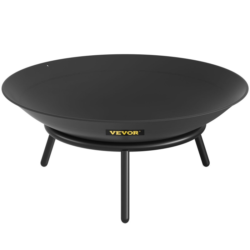 Tulikulho mustaksi maalattu hiiliteräs 55,5 cm halkaisija 12 cm syvä ulkokäyttöön