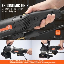 Märkäkiillotuskone 800 W 6-portainen nopeussäätö 7 kiillotuslaikkaa marmorille graniitille betonille laatoille