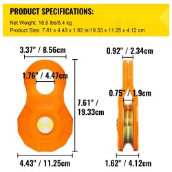Taljapyörä hiiliteräs 11 t työkuorma 2 kpl vaijerille ja köydelle