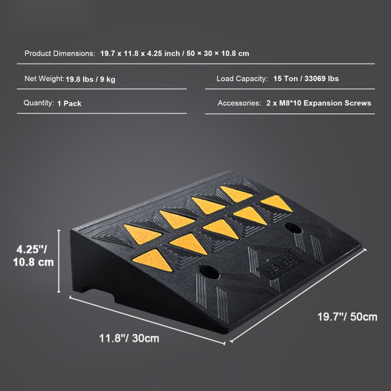 Kuminen reunakiviramppi 50x30x10,8cm 15 t 1 kpl autoille