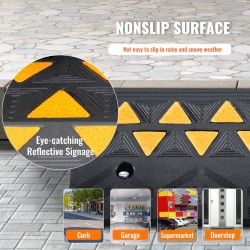 Luonnonkuminen reunakiviramppi 2 kpl 11 cm korkeus 15 t kantavuus autoille