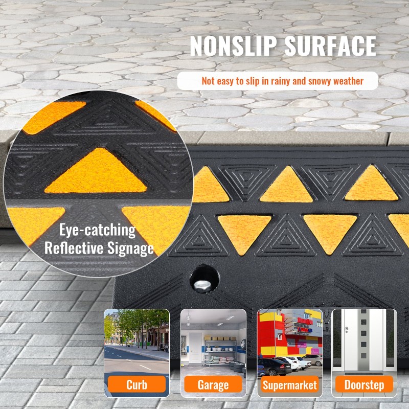 Luonnonkuminen reunakiviramppi 2 kpl 11 cm korkeus 15 t kantavuus autoille