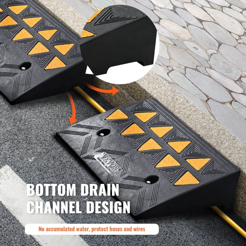 Luonnonkuminen reunakiviramppi 2 kpl 11 cm korkeus 15 t kantavuus autoille