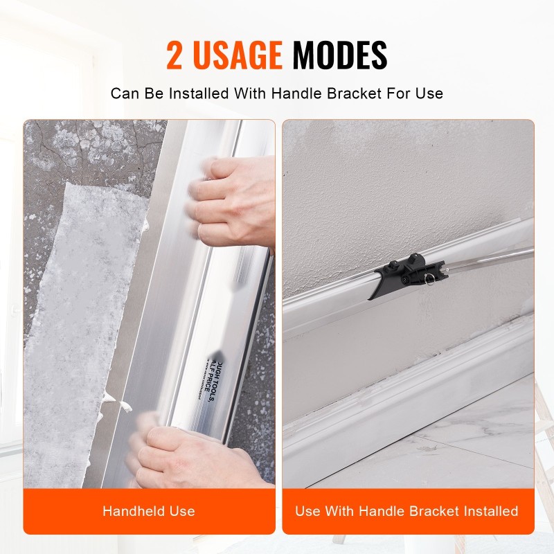 Tasoitusterä 1219 mm ruostumaton 0,5 mm terä alumiinirunko teleskooppiyhteensopiva kipsilevyille