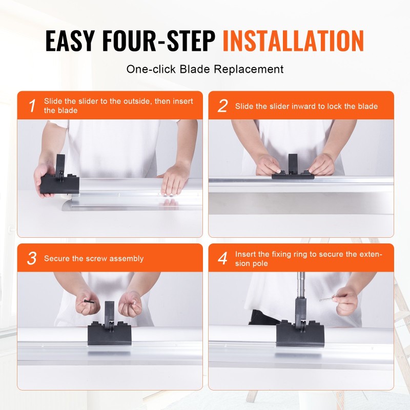 Tasoitusterä 1219 mm ruostumaton 0,5 mm terä alumiinirunko teleskooppiyhteensopiva kipsilevyille