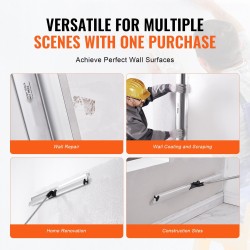 Tasoitusterä 1219 mm ruostumaton 0,5 mm terä alumiinirunko teleskooppiyhteensopiva kipsilevyille