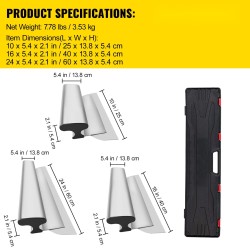 Tasoitusteräsetti kipsilevyille 3-osainen ruostumaton teräs alumiinikahva 25, 40 ja 60 cm