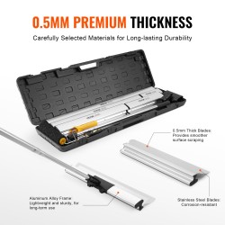 Tasoituslastasetti ruostumatonta terästä 5 kpl 0,5 mm säilytyslaatikko seinien ja kattojen tasoitukseen