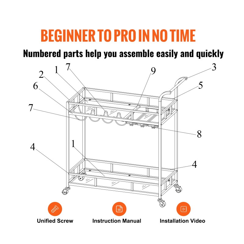 Tarjoiluvaunu kaksitasoinen kullanvärinen teräsrunko karkaistut lasihyllyt lukittavat pyörät viiniteline 4 pullolle