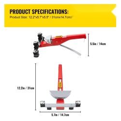Putkentaivutin alumiiniseos 8–22 mm 7 taivutuspäätä räikkämekanismilla 90 asteen taivutukseen