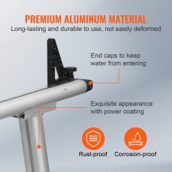 Alumiininen kuormateline 2 kpl 1803 mm leveä 363 kg kantavuus 8 C-puristimilla