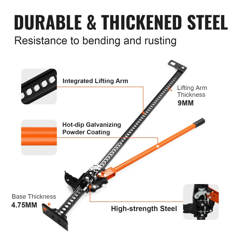 Maataloustunkki teräsrunkoinen 3,18 tonnia kapasiteetti 750 mm vipuvarsi
