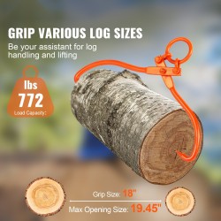 Tukinostopihdit teräksiset kaksipiikkiset 18 tuuman tartuntakoko 350 kg kantavuus