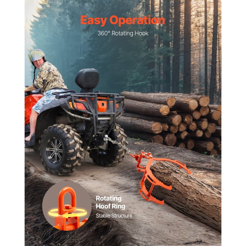 Nostopihdit taottu teräs 4-koukkuinen kotkankynsi 710 mm aukko kuorma-autoille ja traktoreille