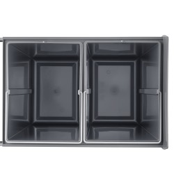 Ulosvedettävä jäteastia 2 x 20 l PP säiliöillä alakaappiin