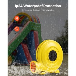 Ilmapuhallin polypropeenikuori 870/950W 1,3 hv 3300 r/min keltainen IP24