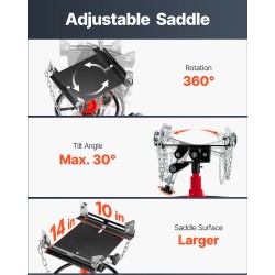 Teleskooppinen hydraulinen teräsrunkoinen vaihteistonostin 0,5 tonnin kuormituskyky 85–170 cm