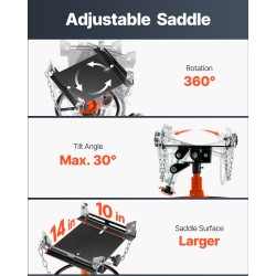 Teleskooppinen hydraulinen vaihteistonostin teräs puoli tonnia nostoalue 85–170 cm poljinkäyttöinen säädettävä satula