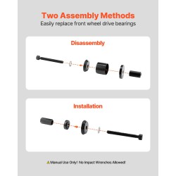 Pyöränlaakerin puristinsarja 23-osainen ruosteenkestävä teräs etuvetoisille autoille