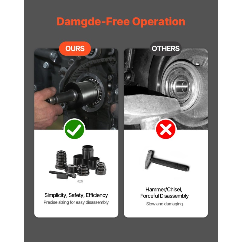 Pyöränlaakerin puristinsarja 23-osainen ruosteenkestävä teräs etuvetoisille autoille