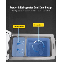 Kompressorilla varustettu 35L kannettava autojääkaappi ja pakastin 12/24V 110–240V