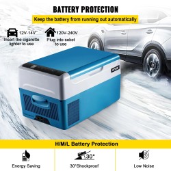 Autokylmälaukku 22L kompressorijäähdytteinen pakastava kannettava 12/24V 110–240V