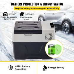 Kompressorijääkaappi 40 l pakastava siirrettävä autoon ja kotiin säädettävällä lämpötilalla