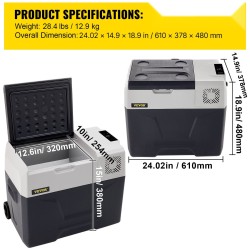 Kompressorijääkaappi 40 l pakastava siirrettävä autoon ja kotiin säädettävällä lämpötilalla