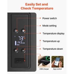 Kompressorijääkaappi 20 l kannettava 12/24 V ja 110–240 V autoon ja kotiin