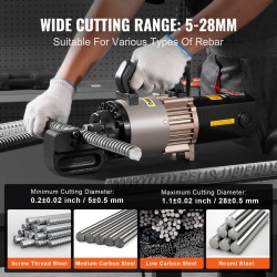 Sähkökäyttöinen hydraulinen raudoitusleikkuri 2000W 5–28 mm kaksipuolisilla terillä