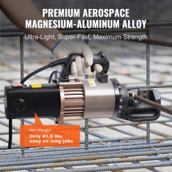 Sähkökäyttöinen hydraulinen raudoitusleikkuri 2000W 5–28 mm kaksipuolisilla terillä