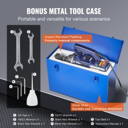 Sähköhydraulinen harjateräksen leikkuri 1350W 4–22 mm työkalulaukulla ja öljyastiolla