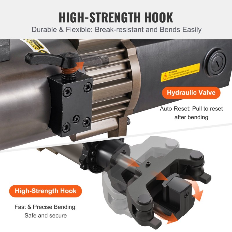 Sähköinen hydraulinen raudoitustaivutin 20-32 mm 2000 W valurautainen taivutuspää alumiinirunko työkalulaukku