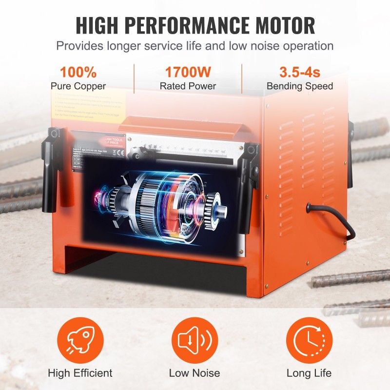Sähköinen työpöytäraudoitustaivutin hydraulinen 1700W 4–25 mm harjateräkselle