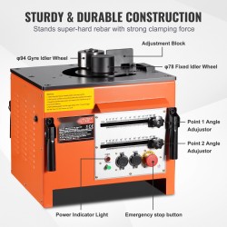 Sähköinen työpöytäraudoitustaivutin hydraulinen 1700W 4–25 mm harjateräkselle