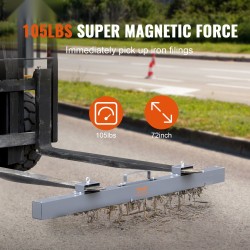 Ripustettava magneettinen harja 1830 mm 47,6 kg magneettivoima trukin haarukoihin