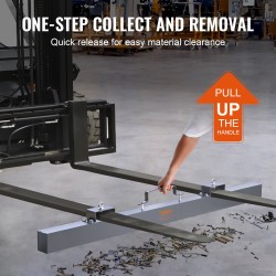 Ripustettava magneettinen harja 1830 mm 47,6 kg magneettivoima trukin haarukoihin