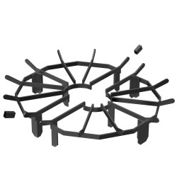 Takkahiiliritilä pyöreä 27 tuumaa 6 tukijalkaa jauhemaalattu teräs takkaan ja nuotioon